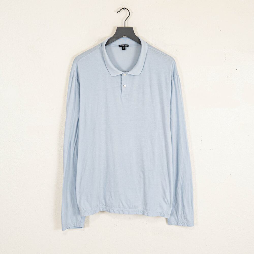 James Perse Los Angeles Luxe Jersey Long Sleeve Polo size 4 - Picture 2 of 8